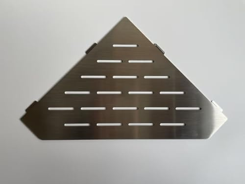 Edelstahl Duschablage Versenktes gefliestes Duschregal Metall Stärke 3mm Eckregal Wandregal Fünfeckiges Regal (A)