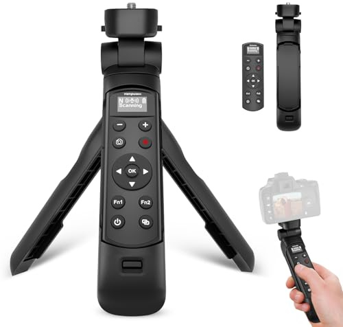 for Nikon Tripod Wireless Shooting Grip with Shutter Release, Mini-Tripod with Rechargeable Remote Control with OLED Screen for Z5 II/Z f/Z5/Z50/Z50 II/B600/A1000/Z30/Z fc/Z6 II/Z7 II - for Vlogging