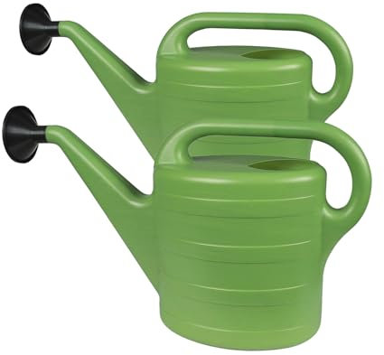 2er Set Gießkanne Classic 10L - Zeitlose Gartenhelfer in leuchtendem Grün, Farbe Grün, Made in EU