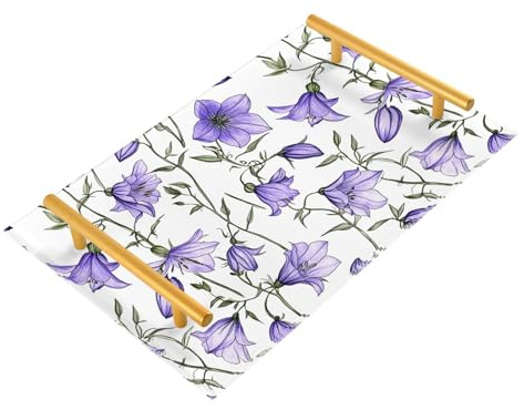Sweden Campanula Rotundifolia Beauty Summer Flowers Bathroom Trays Vanity Tray Coffee Bar Organizer for Bathroom