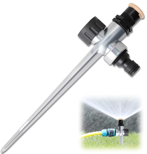 Sprinklers for Lawns, Garden Sprinkler Head with Metal Spike, Adjustable 30°–360° Sprinkler System for Targeted Irrigation, Compact Garden Sprinklers for Lawns Patio Yard and Small Garden Use