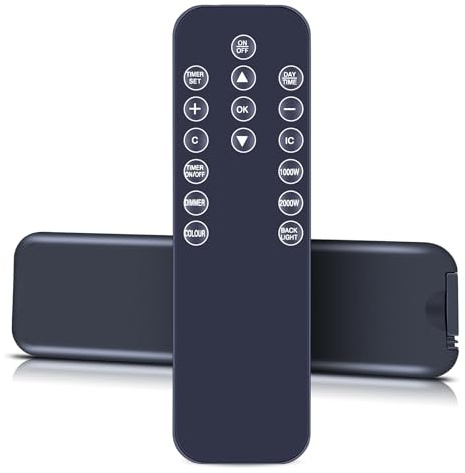 GOUYESHO Remote for HOMCOM Electric Wall Fireplace 820-013(EF431K-E)/820-014(EF453K-E)/820-033_820-078(EF452K-E)/820-035_820-036(EF560K-E)/820-175_820-175V90(EF851K)/820-181(EF821KB), for Zanussi