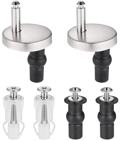 6Pcs Toilet Seat Fixing kit, Universal Toilet Seat Hardware Kit, Quick Release Fittings for WC Blind Hole Mounting