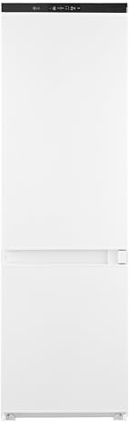 LG GTFN256SER Frigorifero Combinato da Incasso, Classe E, 233 L, 4 Ripiani con Finiture Metalliche, Cerniere a Scorrimento, Total No Frost, Porte Reversibili, Display Smooth Touch, Bianco