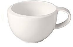 Tasse à moka/expresso NewMoon - Villeroy & Boch, élégante tasse avec anse pour expresso et moka, porcelaine de qualité premium, résistante au lave-vaisselle, blanche, 90 ml