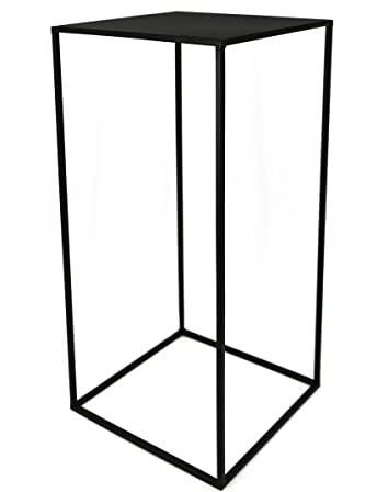 PrimoLiving Metall Blumenhocker Milano - schwarz eckig Gr. XL (31x31x80cm) Beistelltisch Stilvolles Design Ideal für Pflanzen und Dekoration P-77792