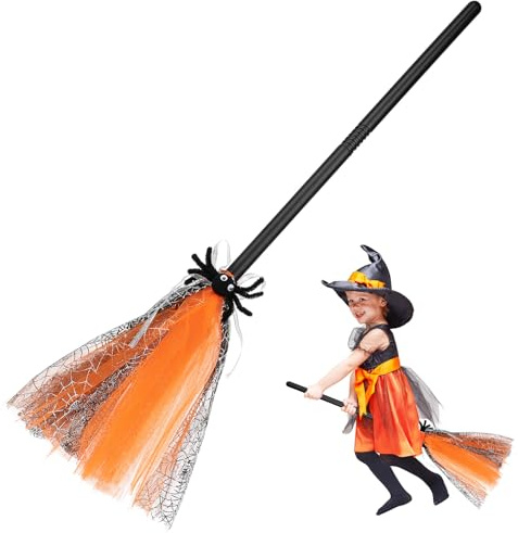 FOMIYES 1stk Halloween-Besen Halloween-Party-Besen Halloween Fliegender Besenstiel Besen Für Halloween Nimbus 2000 Hexenbesen Requisiten Halloween-Gaze-Besen Wunder Plastik Kind