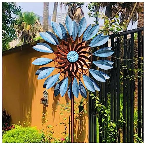 Windrad Garten Metall, 213cm Groß WindräDer Aus Metall FüR Den Garten, Edelstahl Kugellager WindräDer FüR Balkon, FüR Terrasse Und Garten