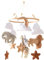 Mobile Baby Windspiele, Tierchen Waldtiere Bettglocke aus Filz Babybett Bettglocke Anhänger Mobile Babyzimmer Deko Neugeborenen Geschenk für Baby Jungen und Mädchen