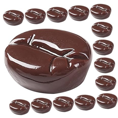 Vaguelly 25pcs Simulated Coffee Beans Artificial Bean Model Craft Accessories for Coffee Decoration Accessories and Diy Craft Charm
