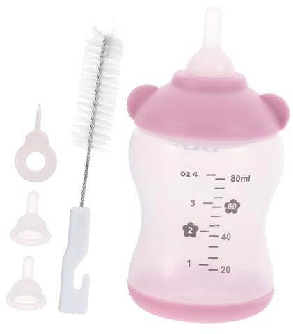 MERRYHAPY Katzen Welpen Fütterungsflasche 80ml Bpa Frei Mit Ersatzschnuller Flaschenbürste Leicht Tragbar Für Neugeborene Kleine Haustiere Wie Kätzchen Welpen Und Eichhörnchen