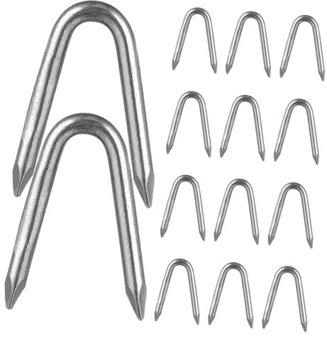 BUGUUYO Werkzeug Zur Befestigung Von Zäunen 100 Stück Garten-u-nägel Metall-u-förmige Pfähle Zaunpfähle Drahtzaunnägel