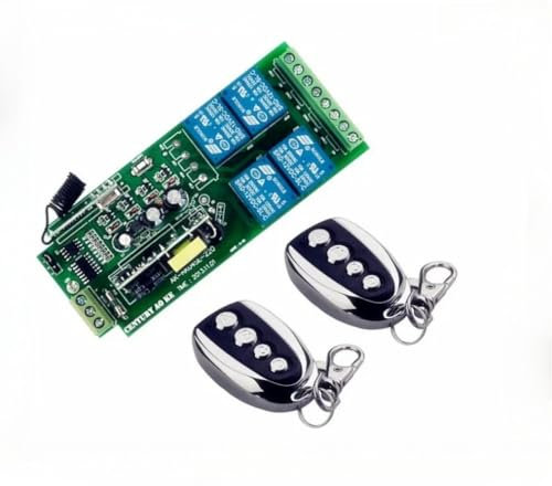 Ac85v ~ 250v 110v 220v 230v 4ch interruptor de control remoto inalámbrico Salida Relé Radio RF 2 transmisor 1 receptor