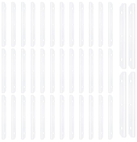 40 Pcs 3 Hole Punched Magazine Holders, Translucent White Magazines Organizer, 3 Ring Binder Insert Strips for File Book Paper Magazine Collector