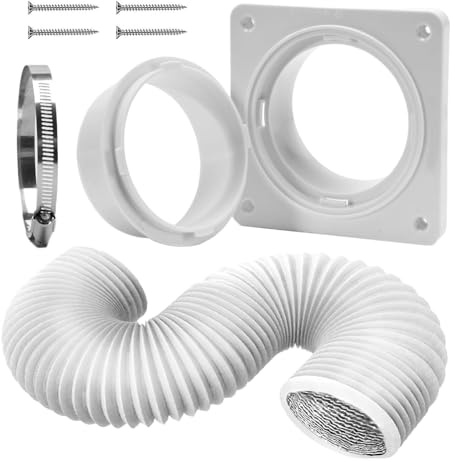 Kit di ventilazione per asciugatrice | Kit di ventilazione per finestre di condizionatore d'aria portatile,Parti di scarico del condizionatore d'aria ricambio raccordo a parete per ventilazione