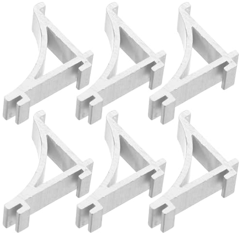 HOMSFOU 6Pcs Stainless Steel Refrigerator Shelf Clips Metal Freezer Shelf Brackets Replacement Support Accessories for Commercial Use