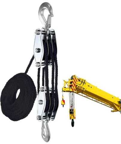 hjulssystem, block och redskap Heavy Duty Multifunktionellt Remskiva System | 5 1 för , dragning, dragning, räddning, garage, lager, utomhus, trädställ, jakt, lastsäkring