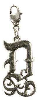 Alpenflüstern Anhänger Trachten-Buchstabe A-Z Alphabet als Initialen oder Monogramm für Charivari oder Trachtenkette (antik-silber-farben) AAH129