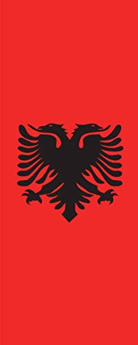 flaggenmeer® Flagge Albanien 110 g/m² ca. 200 x 80 cm mit Hohlsaum für Ausleger