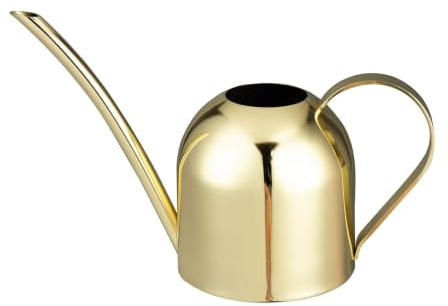 IMEEA 450ml Gießkanne Edelstahl mit langem Auslauf Kleine Blumengießkanne ideal für drinnen & draußen Perfekt für Sukkulenten Bonsai & Zimmerpflanzen（Gold）