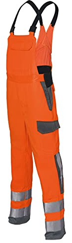 KÜBLER PROTECTIQ HIGH VIS Latzhose ARC2 PSA 3 – Schutz-Latzhose mit Reflexstreifen und Knieschutztaschen