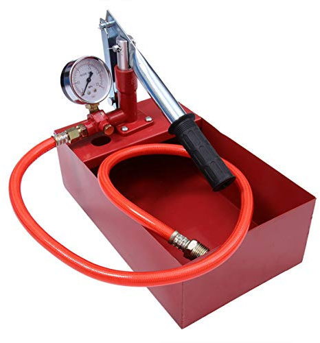 ULTECHNOVO Bomba Presurizadora De Agua Manual 25Kg Con Manómetro Grande Para Pruebas De Presión Industrial Y Construcción Adecuada Para Agua Y Aceite Hidráulico