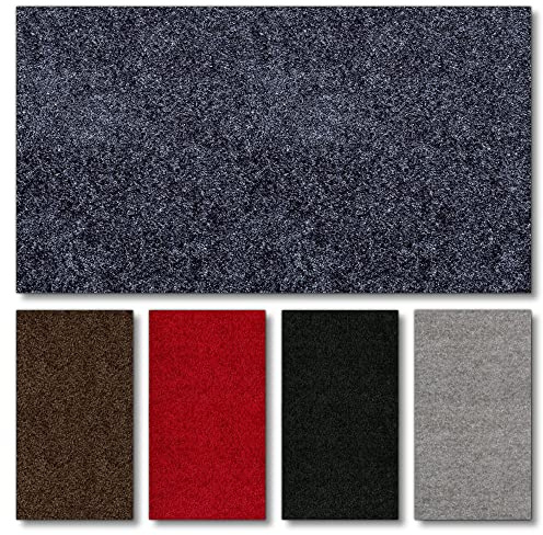 Fußmatte nach Maß PT-MAX | waschbar & unifarben | ab 21,86 € | gewählt: 20-50 cm breit, 126-150 cm lang, blaugrau