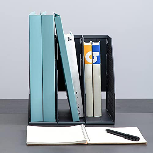 Stehsammler Kunststoff Stehordner 3 Fächer Aktenordner Ablagebox Faltbarer Zeitschriftenhalter Katalogsammler Büro Haushalt Schreibtisch Organizer Dokumenten Bücher Zeitschriften Sammler Odner
