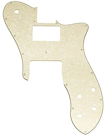 Musiclily Pro 16 Löcher Breite Palette Humbucker Gitarren Schlagbrett Pickguard für USA/Mexico Fender 72 Tele Custom Style E-Gitarre, 4-lagig Aged White Pearl