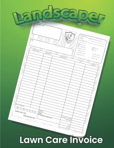 Landscaper: Lawn Care Invoice , Simple Landscaper Invoice Designed For Landscapers To Track Work Quote, Lawn Maintenance Job Invoice , Solo Operator Lawn Care Invoice