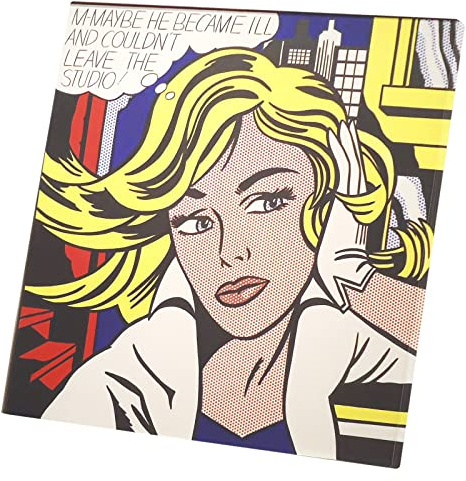 French Unicorn Leinwanddruck M-Maybe/Roy Lichtenstein/Pop Art Comics (60 cm x 60 cm)