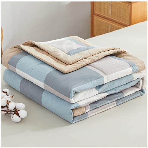 TOULIVER Ganzjahresdecke Steppdecke, Antiallergisch für Allergiker 100% Baumwolle Bettdecke Double Face Atmungsaktiv Leichte Sommerdecke, Waschmaschinenfest,I,200x230cm