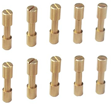 KNIFIUS 10-Sätze Messing Bracket Bolzen Fasteners Tactical Lock Nieten, EDC Messerschrauben DIY Werkzeug Griff Befestigung Revision, Senkkopf 6mm