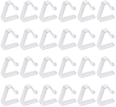 SAVITA 24pcs Plastic Tablecloth Clip, Transparent Table Cover Clips Practical Table Cloth Holder Clips Tablecloth Clamps for Home Party Indoor Outdoor Camping
