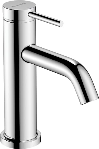 hansgrohe Tecturis S - Waschtischarmatur für Kaltwasser, Wasserhahn Bad mit Auslauf Höhe 80mm, Mischbatterie Waschbecken wassersparend (EcoSmart+), Chrom