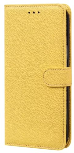 Handyhülle für iPhone Xr Hülle Leder für iPhone Xr Hülle Klappbar Flip Ständer Stoßfeste Leder Wallet Case Cover Schutzhülle Tasche für iPhone Xr Hülle,gelb