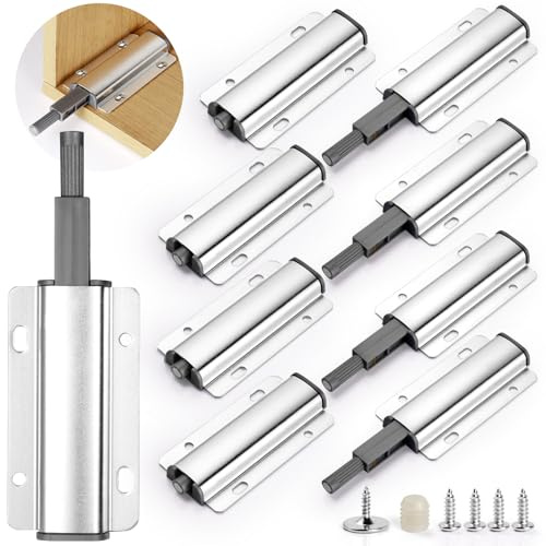 Samulee Push to Open Drucktüröffner, 8 Stück Push to Open Türöffner Magnet Tip On für Türen Möbel Schubladen Drucköffner Schranktür Öffner Druck Magnetschnäpper Drucktüröffner Druckschnapper
