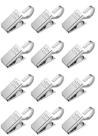 50 Pcs Curtain Clips with Hooks, Small Shower Curtain Hooks Hanger for Curtain, Photos, Bedroom, Home Decoration, Outdoor Party, Wire Holder, Art Craft Display