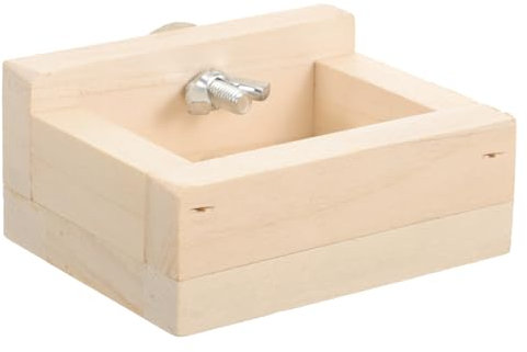 BELLIFFY Holz Futternapf Für Hamster Chinchillas Kleintiere Wassernapf Futternapf Eichhörnchen Igel Futter Napf Haltbarer Reiniger Platzsparend