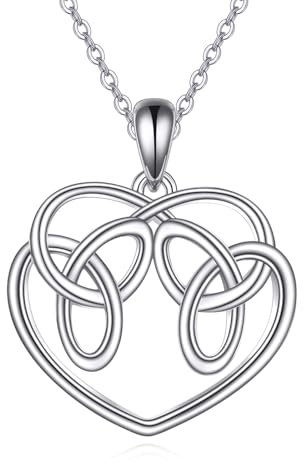 Vadmans Keltische Knoten Halskette für Frauen Sterling Silber Keltische Mutterschafts Knoten Halskette Schmuck zum Muttertag für Mütter und Freunde (Keltische Knoten Halskette)