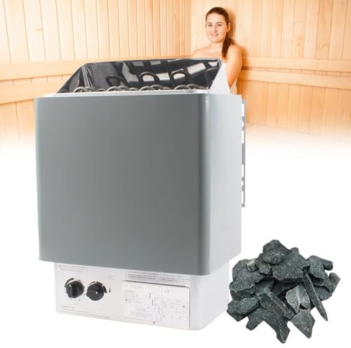 KYZTMHC Stufa per Sauna a Vapore Secco, Sauna Domestica, Attrezzatura per fornace per Sauna, Protezione dal surriscaldamento, per Sauna Finlandese, Bagno Caldo Secco(3KW/220V)