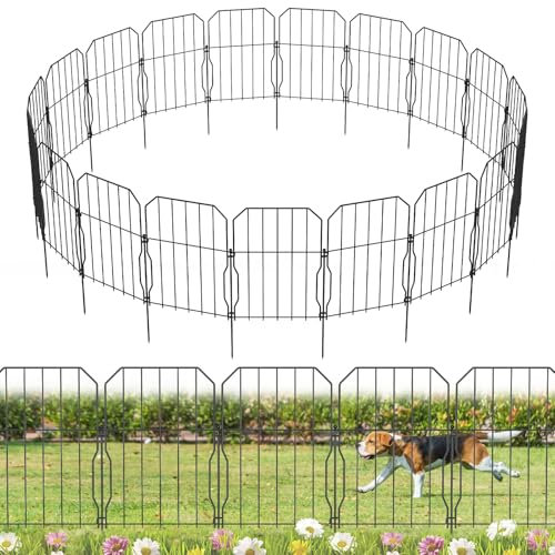 WELDUN 19 Recinzioni Decorative in Metallo, totale 590 cm (L) x 41 cm (H), Recinzione Giardino Recinzione Animali Barriera e Bordi per Cani, Aiuole, Patio