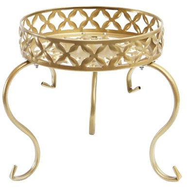 Fiita 1 Stück Pflanzenständer, Schwerlast Blumenständer Metall Pflanzenregal Outdoor, Rostfreies Eisen Pflanzständer Blumenbank für Innen Mehrere Pflanzenvitrine, Metall Blumentreppe Dekoständer