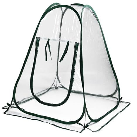 SMZhomeone Mini serra per piante da interno ed esterno, tenda portatile per piante con copertura in PVC 60 x 60 x 80 cm pieghevole da giardino per fiori e piante grasse