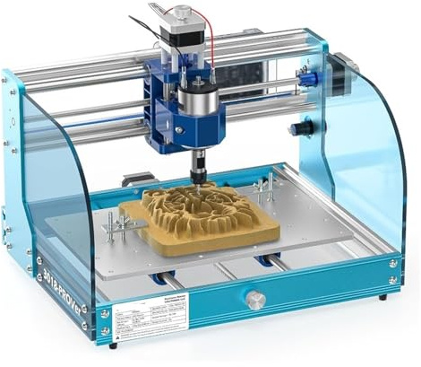 D3LX0Z1 3018-PROVer V2 CNC Router Machine for Mini Milling Engraver Kit with Z-Probe, Limit Switches, E-Stop, Ideal for Wood