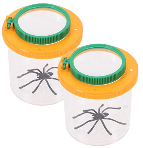 TOBBOMEY 4stücke Insektenbeobachtungsbox Fach Fach Vergrößerung Lernspielzeug Für Junge Mädchen Outdoor-erkundung Und Naturentdeckung Viewer Jar