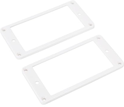Banworks Humbucker ringar plast platta humbucker pickup skydd 4 x 4 mm gitarr pickup ram för Les Paul LP-stil elgitarrer paket med 2 JT/SYQG-18 vit