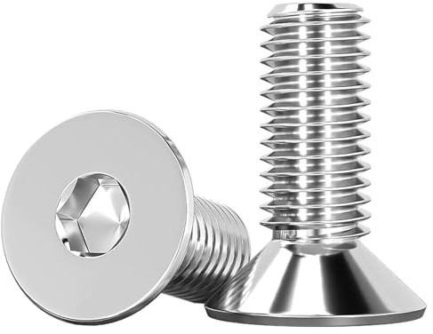 Humyu M4 Schrauben Senkkopf 12mm Edelstahl A2 V2A Senkschraube 50 Stück | M4 Senkkopfschrauben mit Innensechskant DIN 7991 / ISO 10642 Senkkopfschrauben Gewindeschrauben für DIY & Möbelreparatur