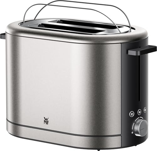 WMF Lono Silk Toaster 2 Scheiben, Edelstahl Matt Grau, Doppelschlitz Toaster mit XXL-Brötchenaufsatz, 7 Bräunungsstufen, LED-Funktionen, breiten Schlitzen und Krümelschublade, Anti-Fingerabdruck
