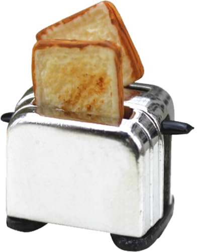 NASSMOSSE Mini Grille-Pain 1:12 avec Accessoires de Cuisine pour Maison de poupée, Jeu Simulation